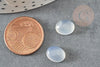 Cabochon ovale jade blanc naturel 10x8mm, x1 (G1292)