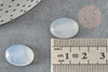 Cabochon ovale jade naturel blanc 16mm, x1 (G1294)