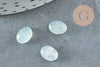 Cabochon ovale jade naturel blanc 8x6mm, x1 (G9047)