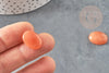 Cabochon ovale jade naturel corail 18 x13mm , x1 (G0988)