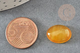 Cabochon ovale jade naturel jaune 16 x12mm, x1 (G2035)