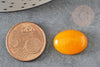 Cabochon ovale jade naturel jaune 18x13mm, x1 (G0379)