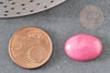 Cabochon ovale jade naturel rose 18x13mm, x1 (G2019)
