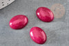 Cabochon ovale jade naturel rouge magenta 18 x13mm, x1 (G2695)
