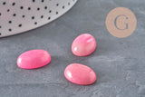 Natural pink tinted jade oval cabochon 18 x13mm, x1 (G2079)