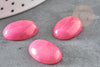 Cabochon ovale jade naturel teinté rose 18 x13mm, x1 (G2079)