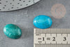 Cabochon ovale jade naturel turquoise foncé 18 x13mm, x1 (G2025)