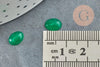 Cabochon ovale jade naturel vert 8x6mm, x1 (G1552)