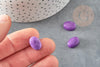 Cabochon ovale jade naturel violet 14x10mm, x1 (G2233)