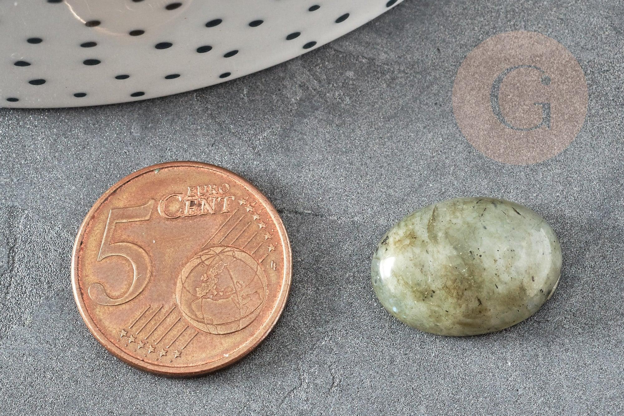 Cabochon ovale labradorite naturelle 13x18mm, x1 (G2227)