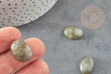 Cabochon ovale labradorite naturelle 13x18mm, x1 (G2227)