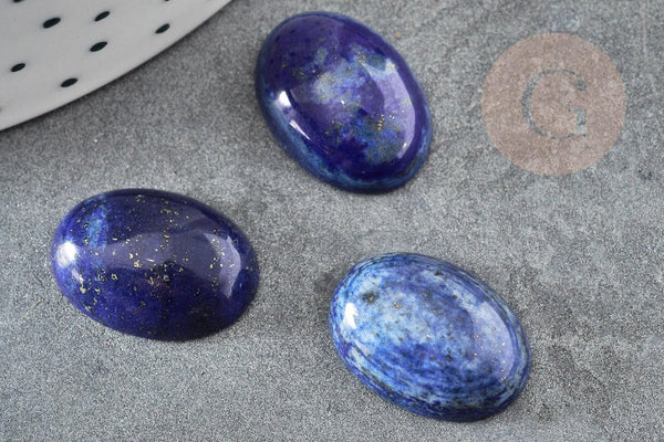 Cabochon ovale lapis lazuli naturel 18x13mm, x1 G8673