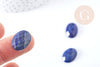 Cabochon ovale lapis lazuli naturel facetté 18x13mm, x1 G8674