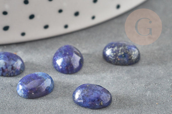 Cabochon ovale lapis lazulis naturelle 10x8mm, x1 (G1720)
