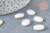 Cabochon ovale nacre naturelle blanche 13.5mm, x1 (G6824)