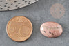 Cabochon ovale rhodonite naturelle 13x18mm, x1 (G2063)