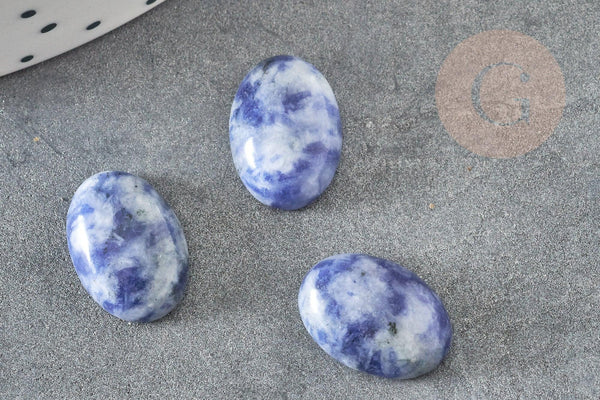 Cabochon ovale sodalite bleue naturelle 14x10mm, x1 (G2595)
