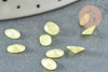 Cabochon ovale zircon jaune 6x4mm, x1 (G4280)