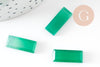 Cabochon rectangle onyx naturelle verte facetté 20x8mm, x1 (G9403)