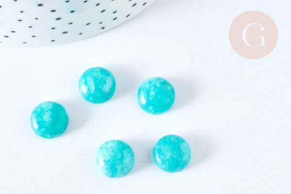 Cabochon rond Amazonite pierre naturelle 12mm, x1 (G7573)