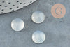 Cabochon rond agate naturelle blanche 10mm, x1 G8688