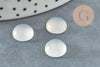 Cabochon rond agate naturelle blanche 10mm, x1 G8688