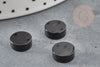 Cabochon rond agate naturelle noire 10mm, x1 (G2249)