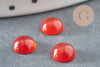 Cabochon rond agate naturelle orange 6mm, x1 (G0409)