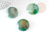 Cabochon rond agate naturelle verte 24mm, x1 (G2645)