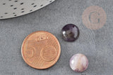 Cabochon rond améthyste naturelle 10mm, x1 (G2685)