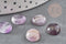 Cabochon rond améthyste naturelle 10mm, x1 (G2685)