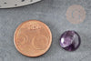 Cabochon rond amethyste naturelle 12mm, x1 (G1778)