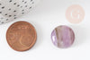 Cabochon rond amethyste naturelle 16mm, x1 (G2259)