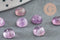 Cabochon rond améthyste naturelle 6mm, x1 (G8656)
