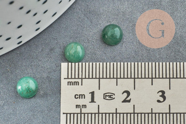 Cabochon rond aventurine naturelle 6mm, x1 (G8662)