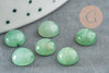 Cabochon rond aventurine verte naturelle 8mm, x1 (G2686)