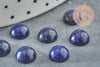 Cabochon rond bleu lapis lazulis naturel 8mm, x1 (G2684)
