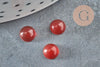 Cabochon rond cornaline naturelle orange 6mm, x1 (G0175)
