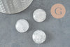 Cabochon rond cristal de roche naturel 20mm, x1 (G9616)