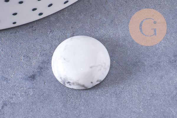 Cabochon rond dôme pierre naturelle et de synthèse 18mm, x1 (G10711)