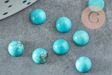 Cabochon rond howlite naturelle turquoise 6mm, x1 (G1010)