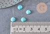 Cabochon rond howlite naturelle turquoise 6mm, x1 (G5055)