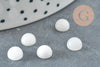 Cabochon rond jade blanc 6mm, x1 (G2885)