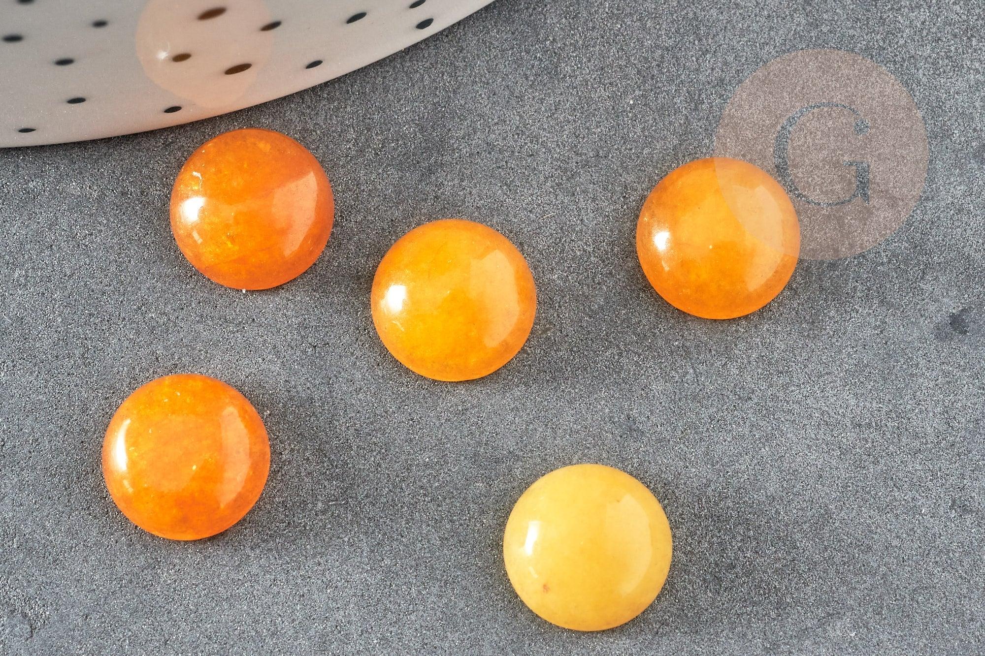 Cabochon rond jade jaune, cabochon rond, jade naturelle,cabochon pierre,10mm, x1 G1024