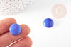 Cabochon rond jade naturel bleu roi 16mm, x1 (G2430)