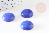 Cabochon rond jade naturel bleu roi 16mm, x1 (G2430)