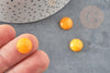 Cabochon rond jade naturel jaune 12mm, x1 (G2589)
