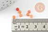 Cabochon rond jade naturel orange 4mm, x1 (G9954)
