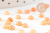 Cabochon rond jade naturel orange 4mm, x1 (G9954)