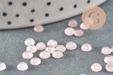 Cabochon rond jade naturel rose clair 4mm, x1 (G9953)